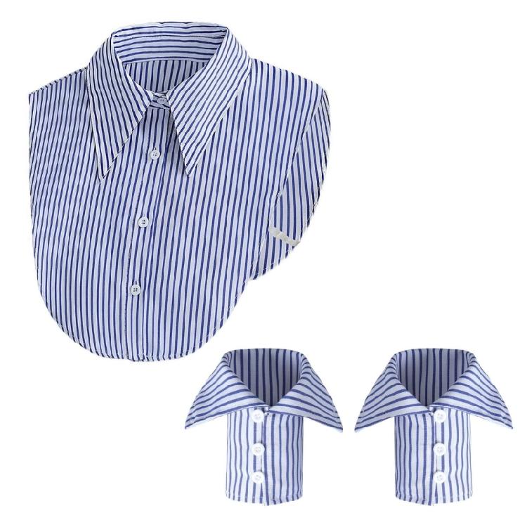Fashion Versatile Wristband and Detachable Collar Set Shawl Versatile Lapel Detachable Collar Shawl for Dress Shirt