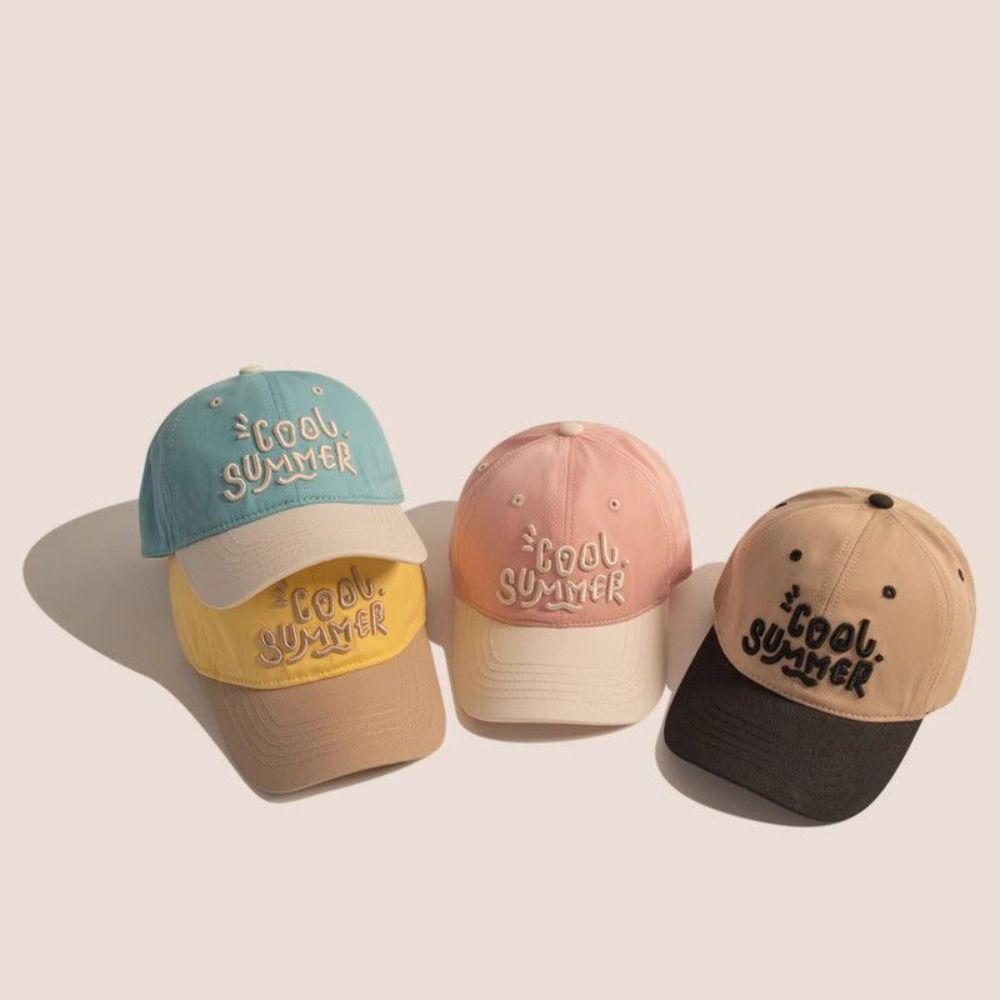 2-7 Years Adjustable Sun Hat Letter Embroidery Beach Cap Summer Kids Baseball Caps  Children