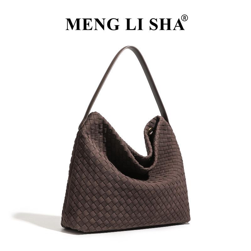Vintage premium matte hand-woven bag Crossbody tote bag Commuter large capacity shoulder vegetable basket bag