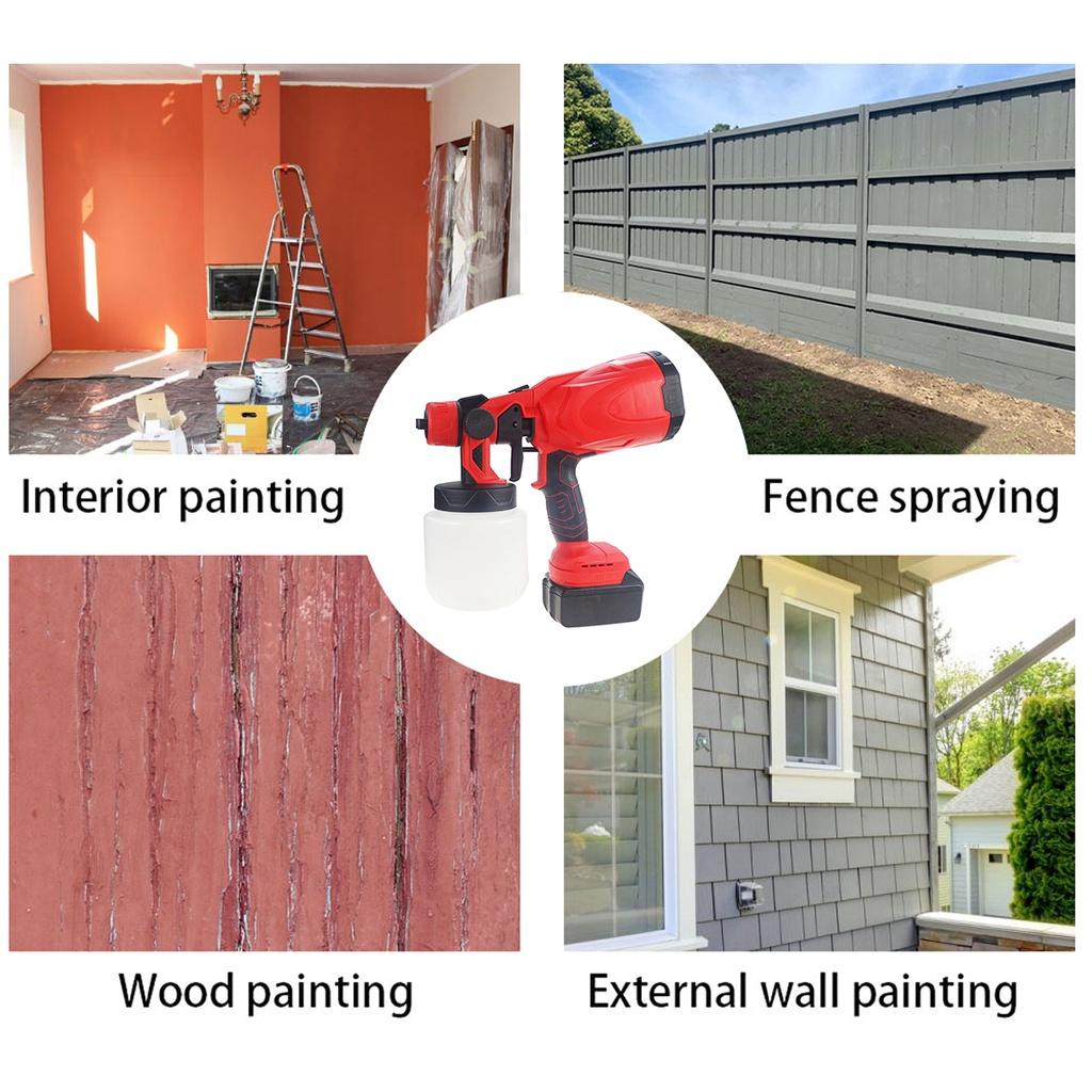 1000ML 1000w Cordless Electric Spray Gun with 1/2 Original Battery Portable Paint Sprayer Compatible For Makita Battery EU Plug