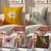 Still Life With Colorful Flowers Cushion Cover Linen Cushion Cover Soft Decorative Case For Sofa Home Decor