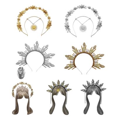 Vintage Diademe für Göttinnen Frauen Heiligenschein Krone DIY Prinzessin Kopfschmuck Party