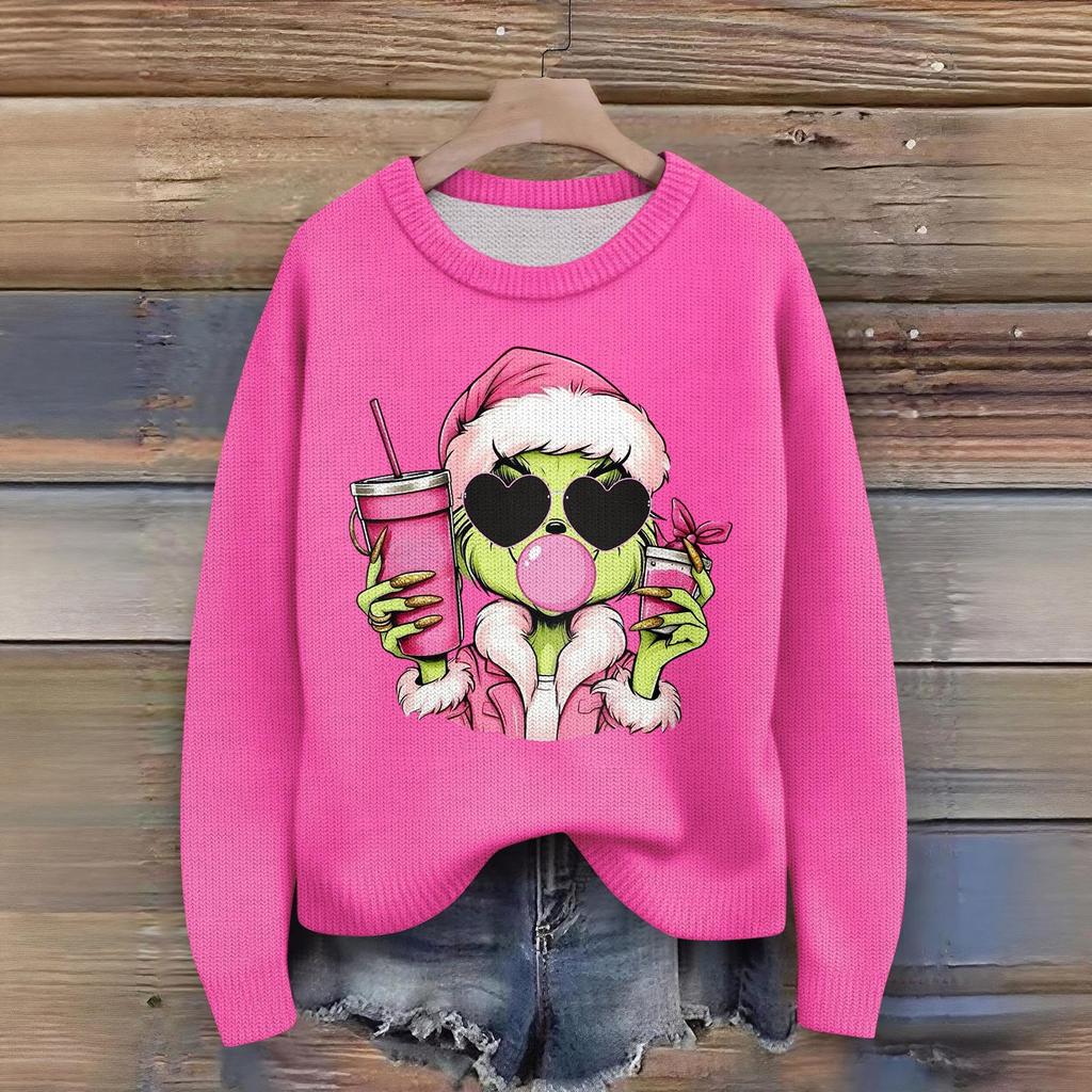 Women's Fashion Casual Long Sleeve Neck Sweater Pullover Top