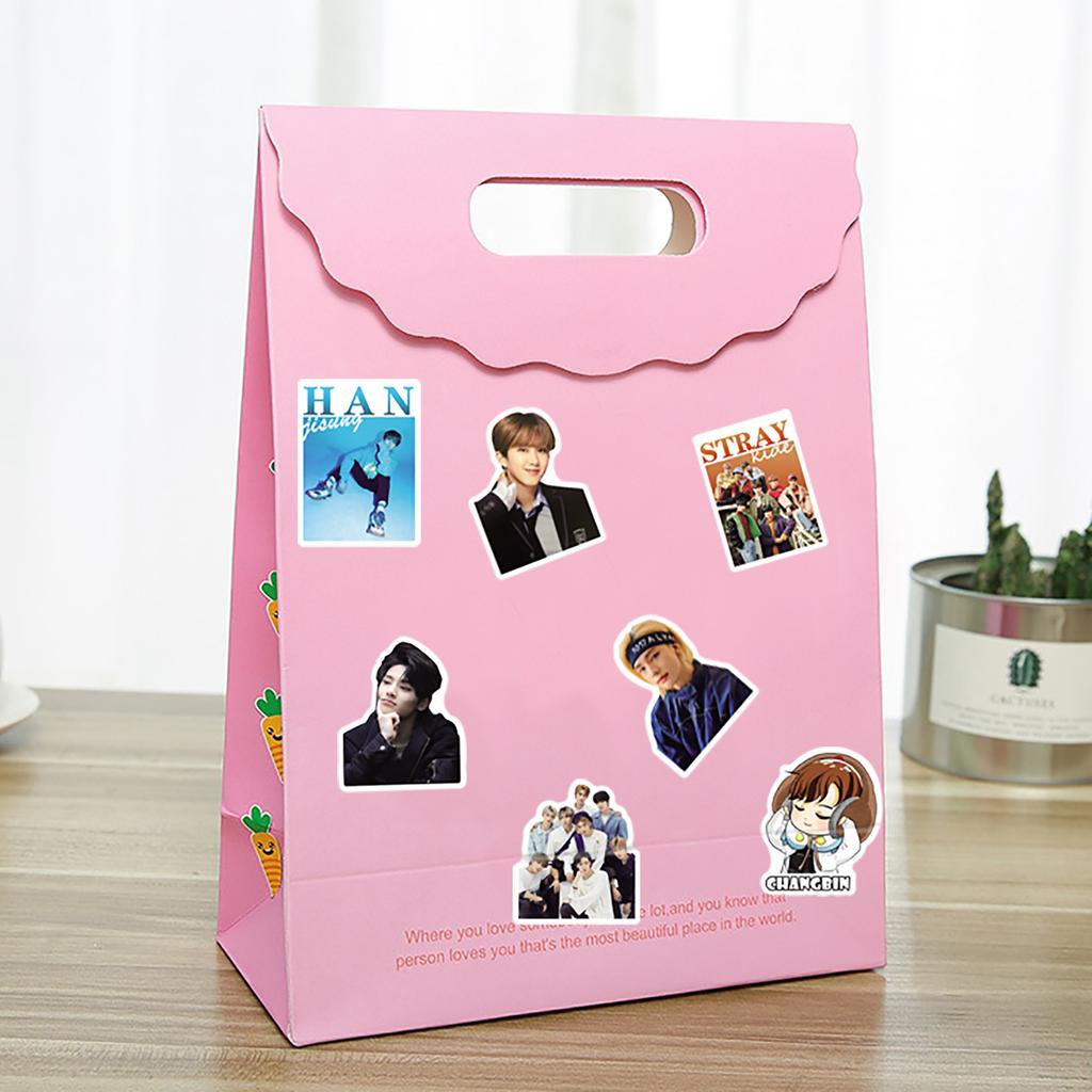 50pcs Stray Kids Stickers Set, Cute SKZ Cartoon & Members Photo Stickers for Laptop, Water Bottle, Scrapbooking, Phone Case, Merch Gift for STAY