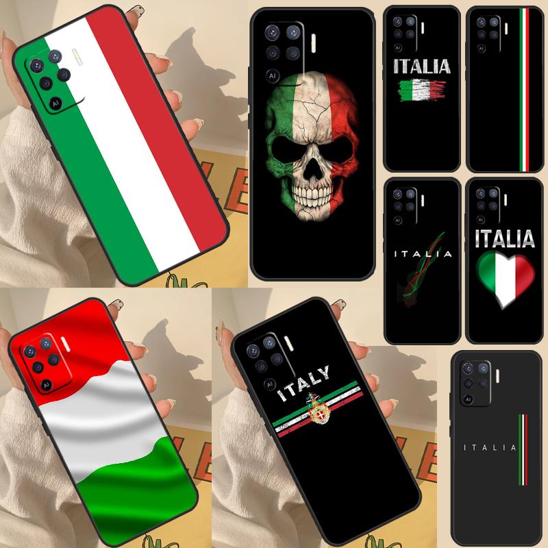 Italy Flag Case For OPPO A16 A15 A5 A9 A31 A53 A53S A1K A3S A5S A52 A72 A83 A91 A93 A54 A74 A94 Cover