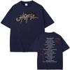 Maglietta da rapper Cactus Jack con grafica dell'album UTOPIA, maglietta hip hop da uomo in puro cotone, maglietta casual oversize da uomo, streetwear