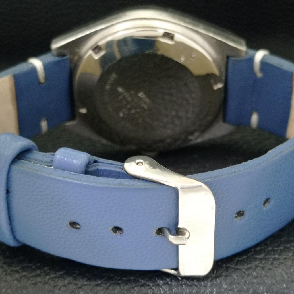 USED VINTAGE SEIKO AUTOMATIC 6309A JAPAN MENS CARTOON BLUE DIAL WATCH A433909-2 R119-a433909