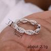 Nuevo Anillo Elegante de Línea Hueca para Mujer Clásico Circonita Brillante Moda Compromiso Boda Joyería