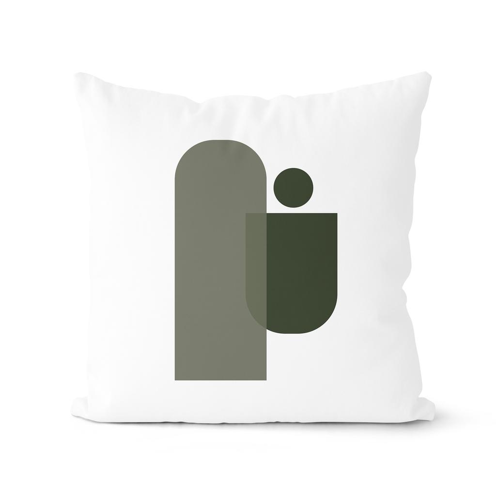 Nordisch Waldgrün Geometrischer Kissenbezug Modern Schlicht Home Modellzimmer Sofa Kunst Kissen