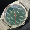 HMT HAND-WINDING VINTAGE INDIAN MENS GREEN COLOR DIAL WATCH A702818-1 R211-a702818