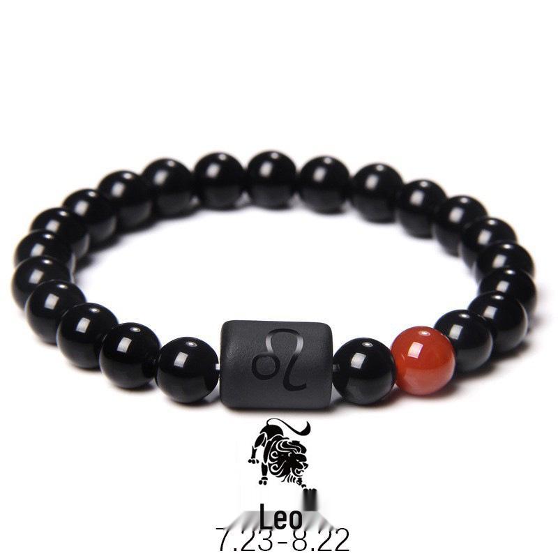 Pulsera de Ojo de Tigre y Piedra Pintada de las Doce Constelaciones