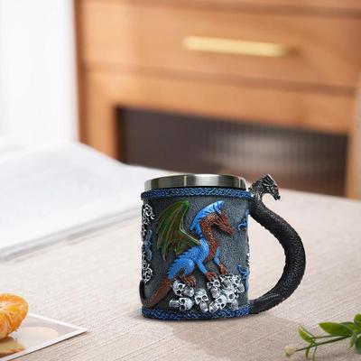 Medieval Mug 3D Dragon Cup Camping Mug Home Decor Themed Parties Supplies Medieval Tableware For Coffee Tea Milk Beverage