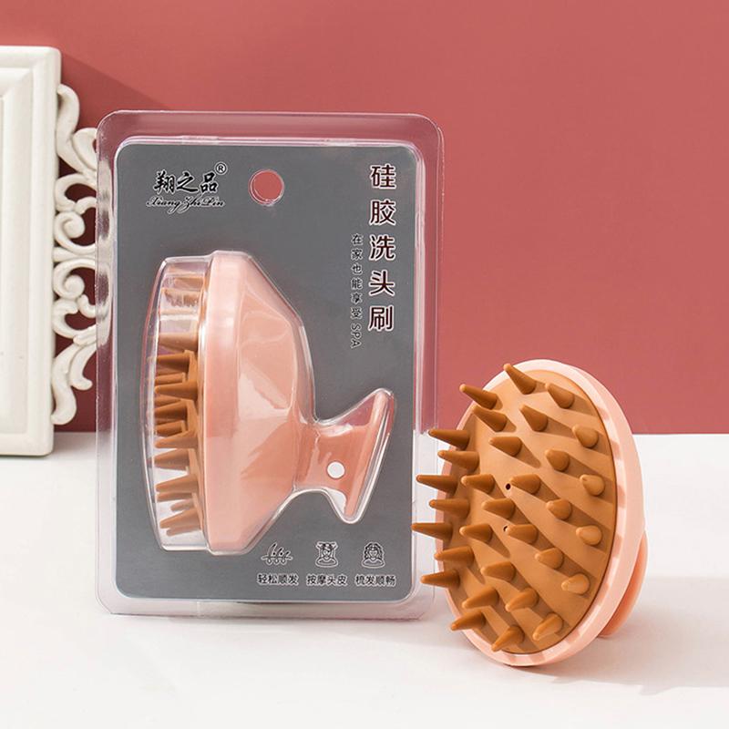 Silicone Head Body Scalp Massage Brush Shampoo Brush Hair Washing Shower Brush