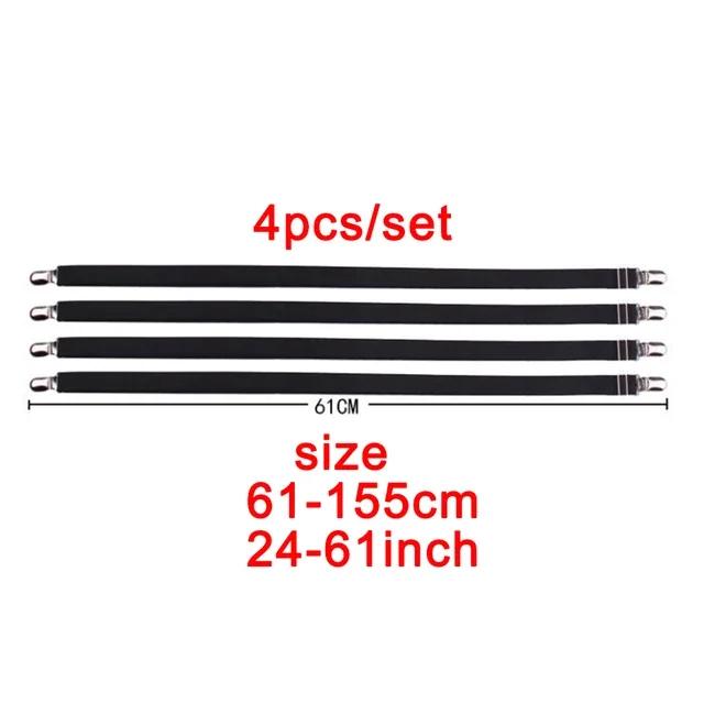 4pcs/set Elastic Bed Sheet Strip Fastener Bed Sheet Grippers Belt Adjustable Mattress Cover Blankets Holder