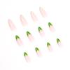 French green simple small fresh wearing nail short girl spring manicure nail piece wearing fake nail