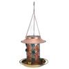 Solar Bird Feeder for Outdoors Hanging Exquisite Hollow Pattern Waterproof Retro Outside Wild Bird Feeders for Bird