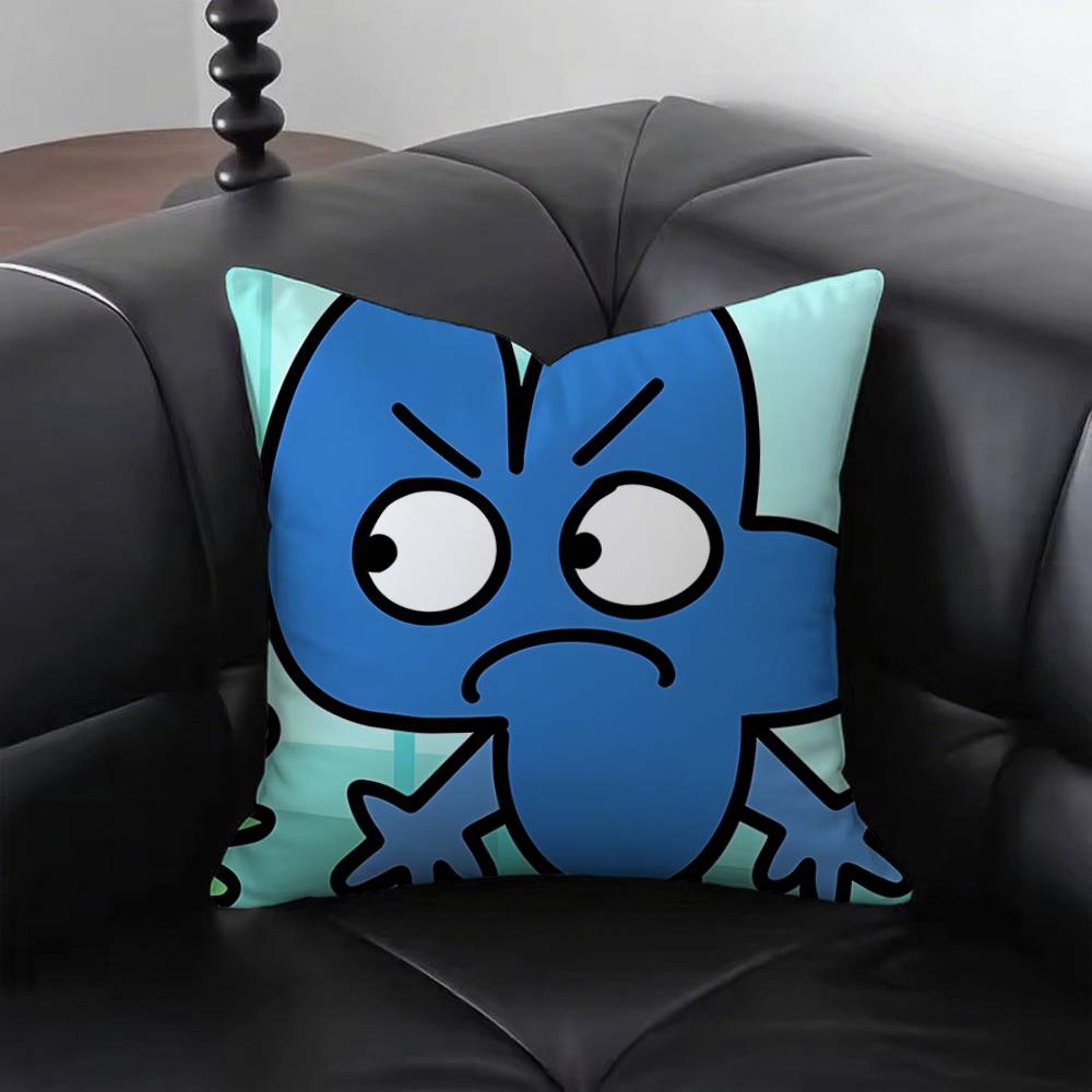 1 Stück Lustige Anime BFDI Kissenbezug Quadrat Schlafzimmer Sofa Freizeit Komfort Kissen Auto Wohnzimmer Heimdekoration