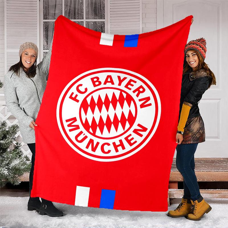 1pc B-Bayern Munich (9) Theme Blanket - Digital Print, Polyester, Cozy for All Seasons, Perfect for Outdoor, and Travel