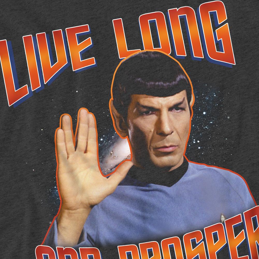 Star Trek Unisex Adult Original Live Long and Prosper T-Shirt