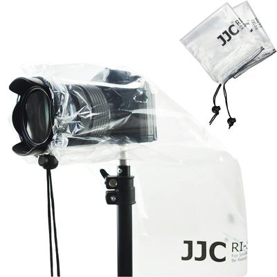 JJC 2 Pieces Fully Transparent Rain Cover for SLR Lens Camera Length Compatible with Sony A6700 A6600 A6500 A6400 A6300 A6100 A6000 Nikon Z8 Z5 Z50