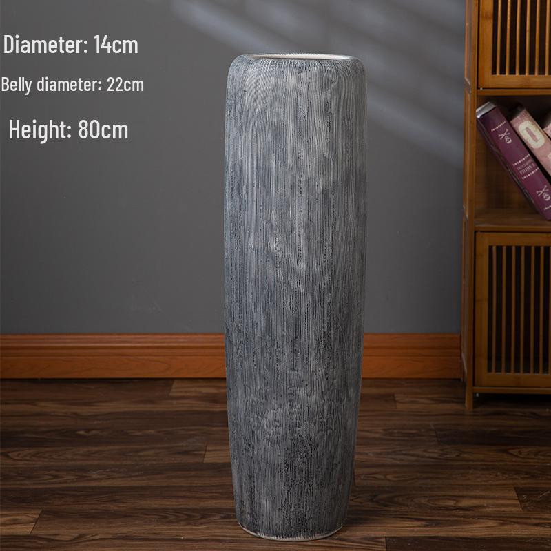 Ceramic Floor Vase for Living Room Dried Flower Arrangement - New Chinese Style Home Decor