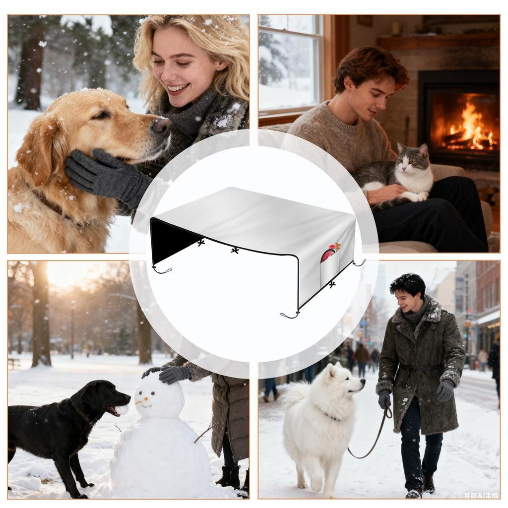 Crate Cover 210D Oxford Pet Enclosure Sunshade Waterproof Large Kennel Cover For Patio Picnic Outdoor Camping Backyard Beach