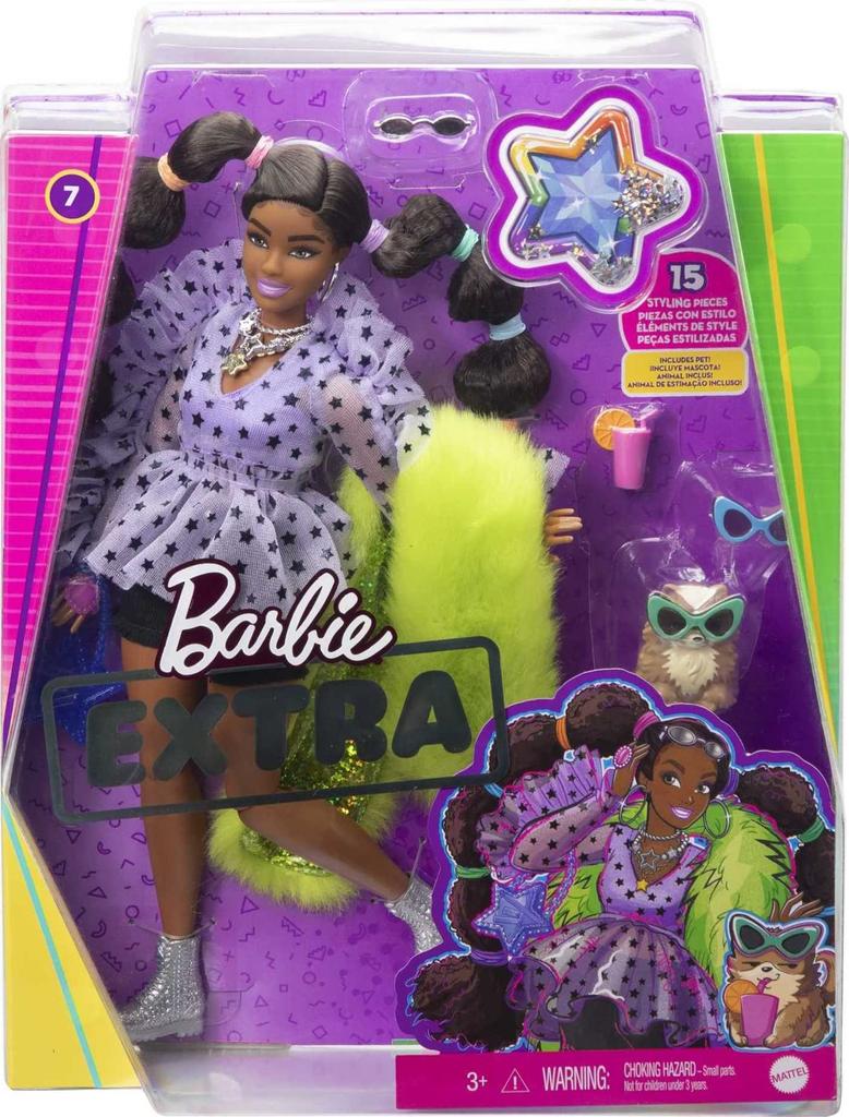 Mattel Barbie Extra Zöpfe mit Haargummis - Puppe,