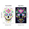Mexico Day of the Dead Luminous Facial Tattoo Sticker Halloween Party Decoration Halloween Dress Up Day of the Dead DIY Party