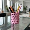 Cute 3D Printed Pencil Cup Hollow Desktop Storage Box Novelty Heart-shaped Pen Holder  Vanity Table