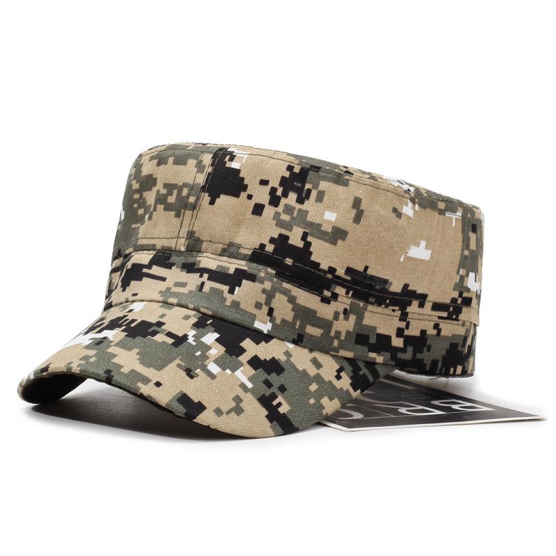 Unisex Outdoor Camouflage Sun Protection Cap: Breathable Military Style Flat Top for Spring and Summer