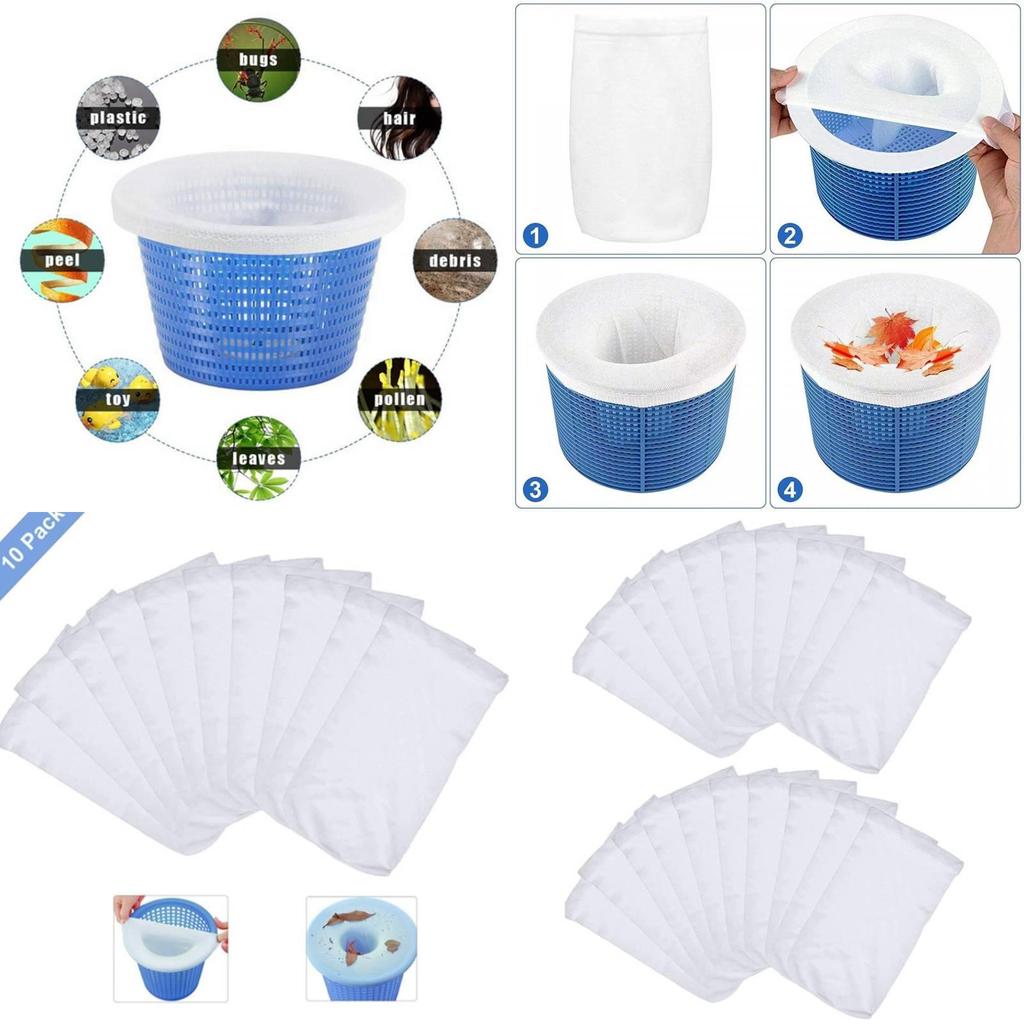 Calze per skimmer per piscina Materiale filtrante Raccolta di polvere e detriti Per la cura della piscina