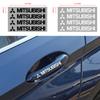 4PCS Car Styling Door Handle Reflective Stickers Vinyl Decoration For Mitsubishi Outlander Pajero ASX Car Rear Trunk Protector