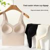 Women's Seamless Padded Long Tank Top with Built-In Bra