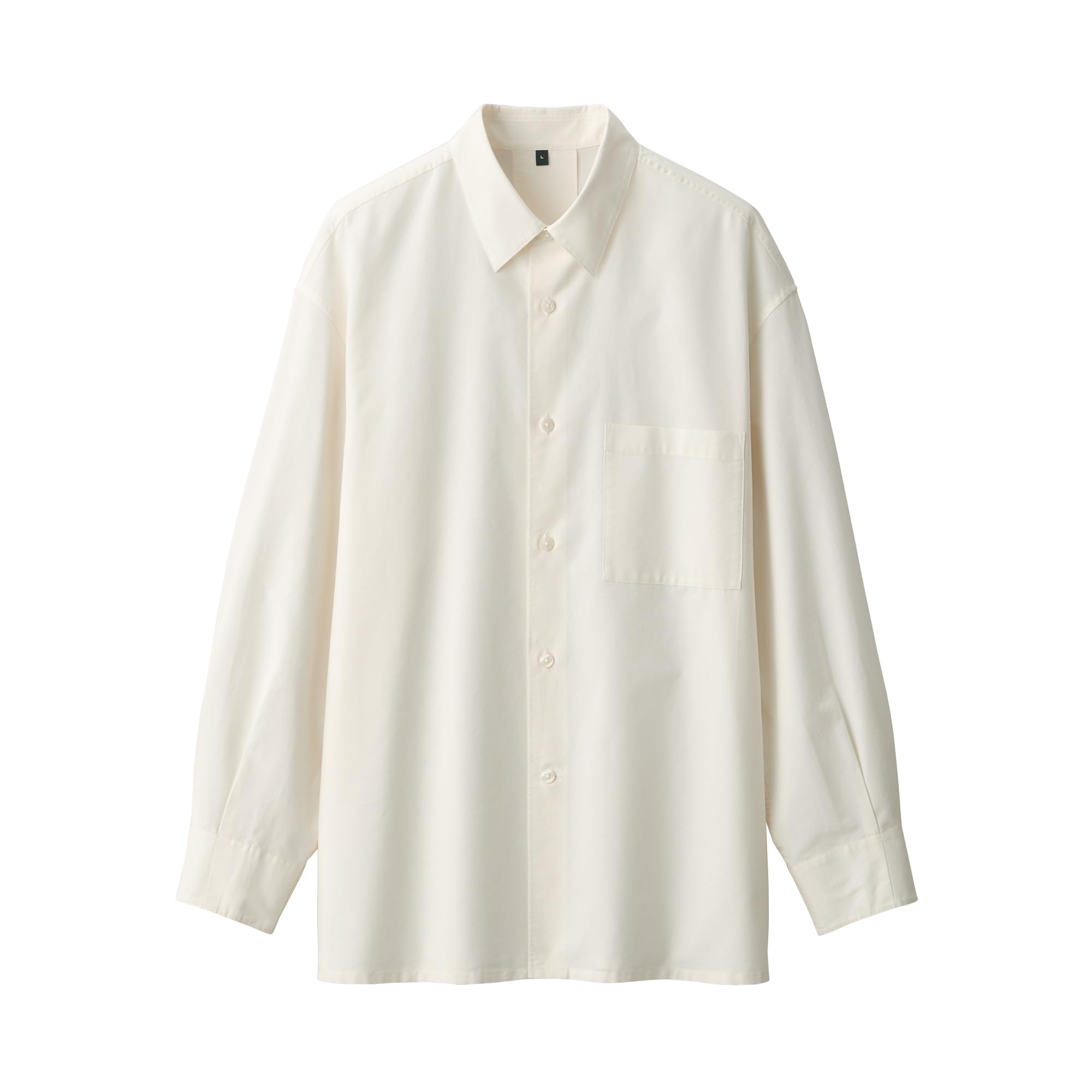 

MUJI Men s Washi-Blend Poplin Shirt, BG1RFA4A, Off-White, Men s Size S