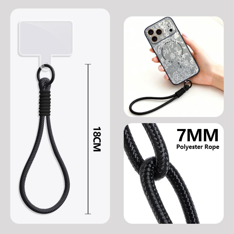 Vintage Mandala Floral Hand Strap Case For iPhone 17 Pro Max iPhone 16 15 14 13 Pro Max Magnetic For Magsafe Hybrid TPU+PC Matte Cover