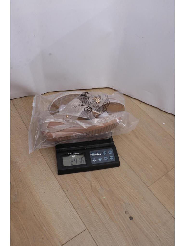 2025 Summer Plus Size Round Toe Thick Sole Hollow Out Thong Sandals for Women