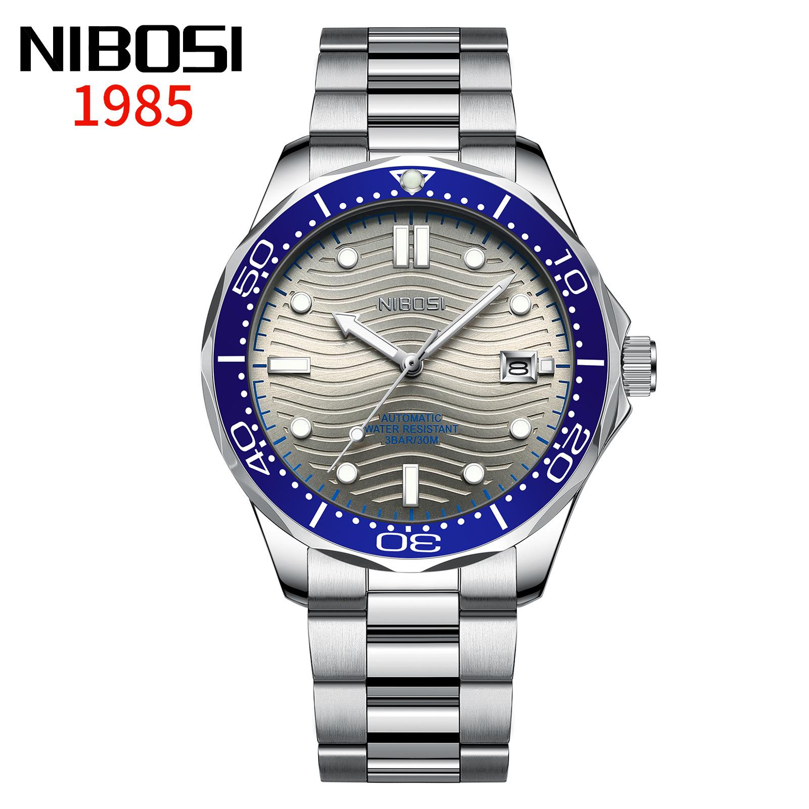 Nibosi Men S Mechanical Watch, Fashionable And Personalized 360-Degree Rotatable Outer Ring Mechanical Watch Luminous And Waterproof