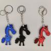 2Pcs Arm-Crossing Horse Keychain Acrylic Bag Charm Pendant Year of Horse 2026 Scratch-Resistant Key Ring Backpacks Accessories