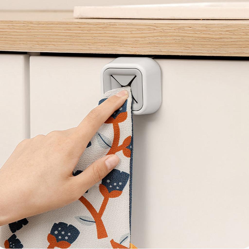 Bathroom Towel Plug Punch Free Versatile Strong Load Bearing Wall Mounted Towel Rack Push Hook for