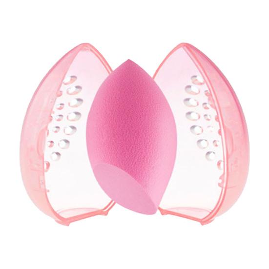 Egg Shaped Beauty Powder Puff Sponge Stand Storage Case Box Makeup Supplies
