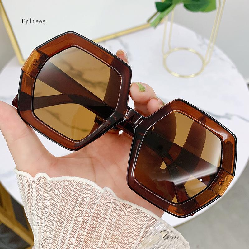 Retro Polygon Sunglasses - Large Frame Personalized Irregular Simple Fashion For Outdoor Travel And Street Photography Eyewear