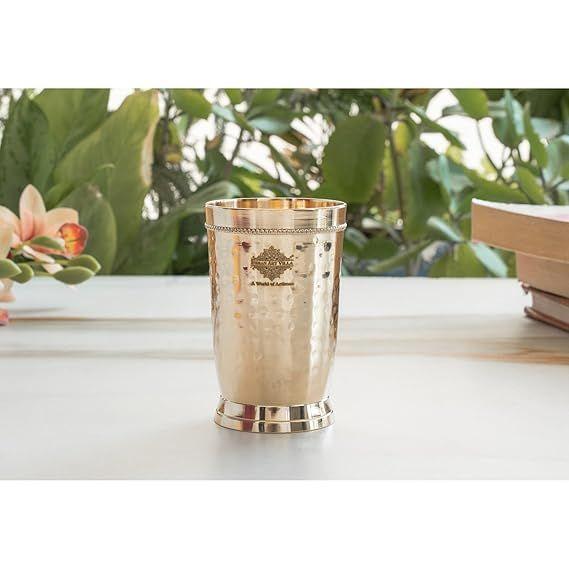 

Стакан из чистой латуни для питья, подачи воды, для йоги и аюрведы, 1 штука