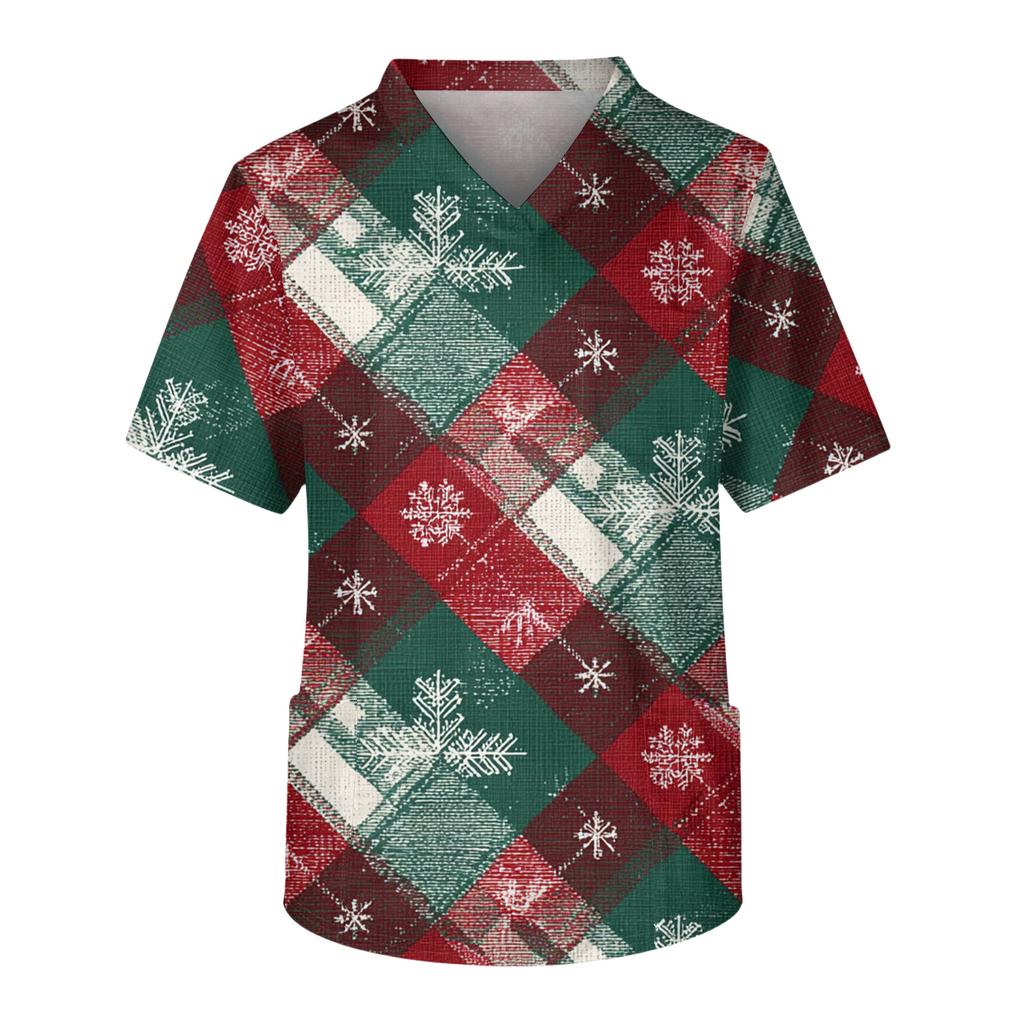 Herren Casual Kurzarm V-Ausschnitt Bedrucktes Fronttaschen-Top