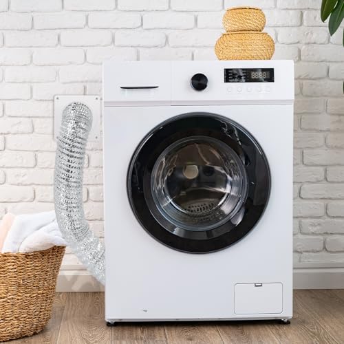 PATIKIL 4-inch Duct Dryer Vent Connection Kit with Quick Connect/Disconnect ABS Resin Dryer Vent Wall Plate, Includes 4-inch 8-foot Hose for Ventilati