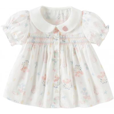 DAVE&BELLA Girls' Cotton Short Sleeve Shirt