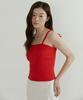 Lingseoul Ribbed Bustier Knit-Red
