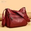 New First-layer Cowhide Large-capacity Versatile Shoulder Messenger Bag Leather Bag Simple Temperament Mother Bag