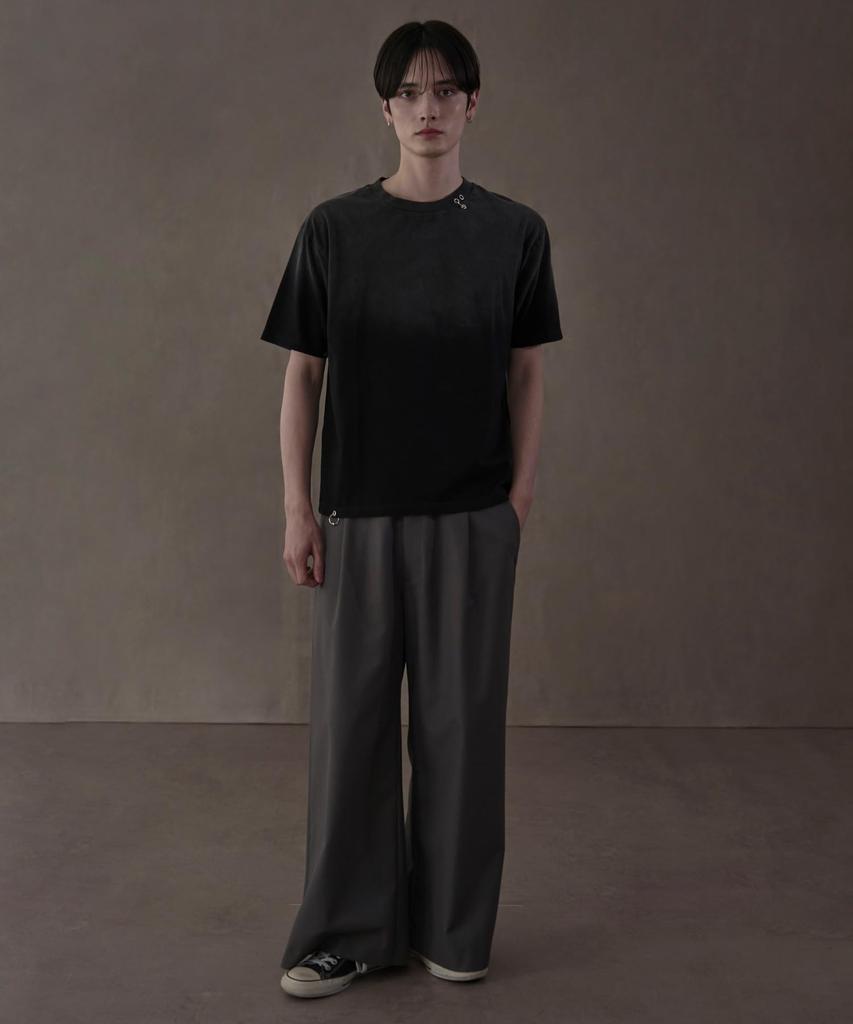 WEGO Unisex Short Sleeve with Short Sleeve Korean Summer Size Sumikuro T-Shirt Earrings, Top, Clothing, Clothes, Gift, Men's, M,