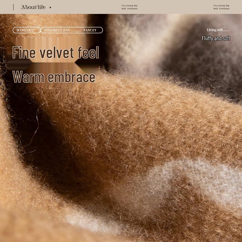 FANCET Women's 100% Wool Jacquard Scarf & Shawl