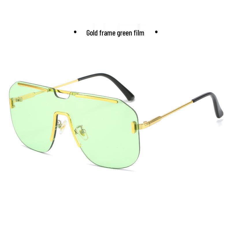 Trendy Metal Rivet Frameless Sunglasses for Men & Women